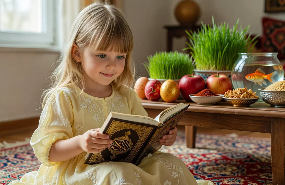 نشستن کنار قرآن یا کتاب شعر