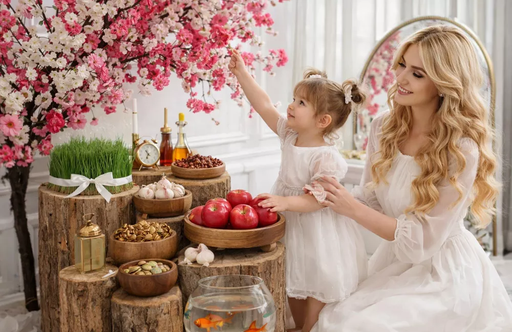 تم بهاری پاستیلی با گلهای تازه